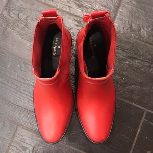 Kate Spade NY Short Red Rain Boots